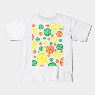 Fun Fruity Cirtus Pattern Kids T-Shirt